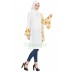 Frilled Kurti with floral print- Off White Frilled Kurti with floral print- Off White